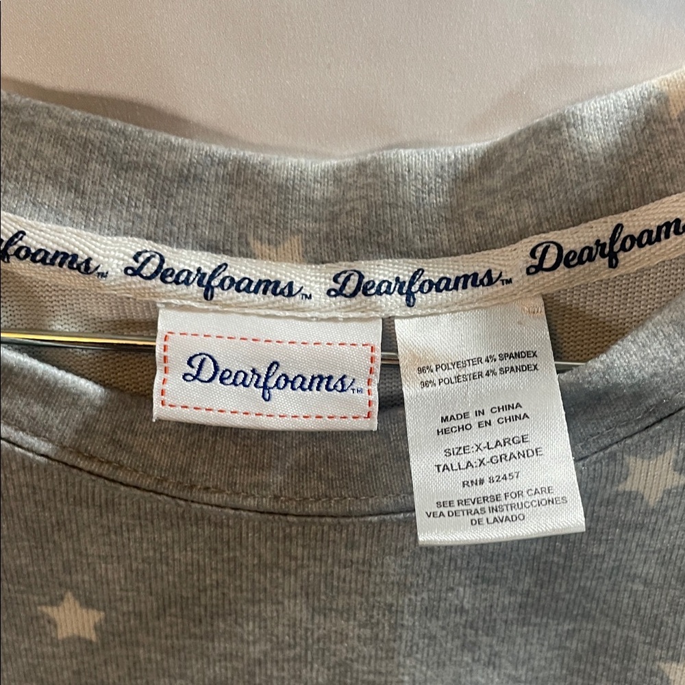 Dearfoams Sky Gray Starry Pajama Set - Picture 2 of 13